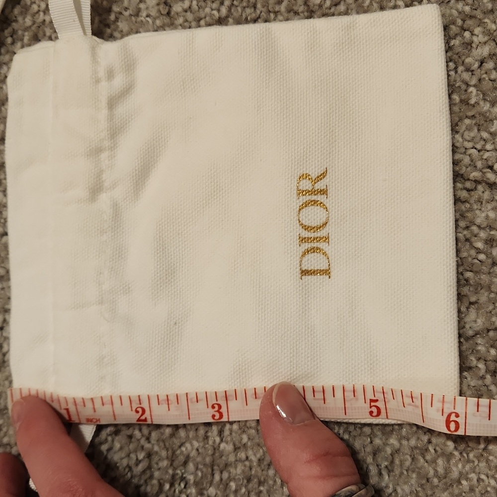 Dior White Pouches with Gold Logo - Picture 3 of 4